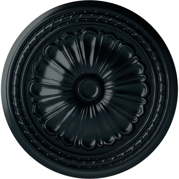 Ekena Millwork Alexa Ceiling Medallion (Fits Canopies up to 2 7/8"), Hand-Painted Night Shade, 20 1/2"OD x 1 7/8"P CM20ALNSF - main